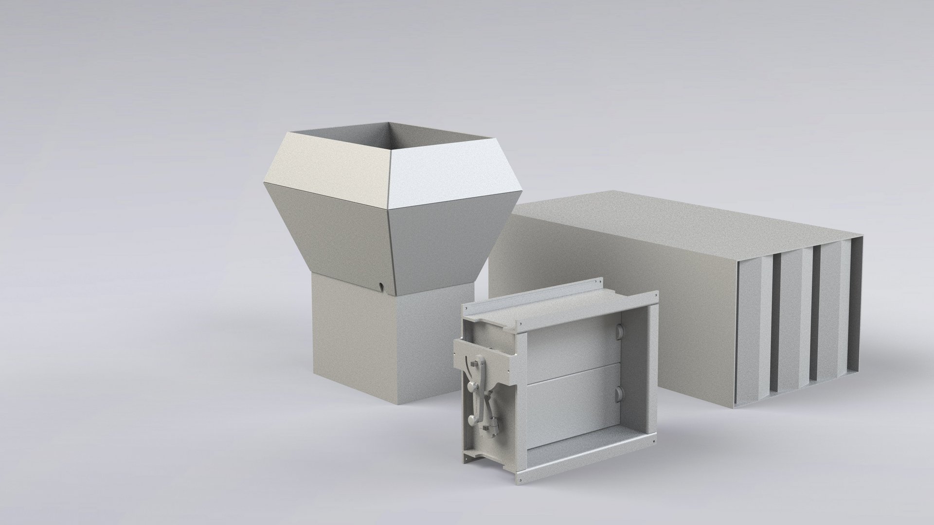 Ventilationskomponenter –rektangulära plastdetaljer för frätande frånluft och gaser – Colasit