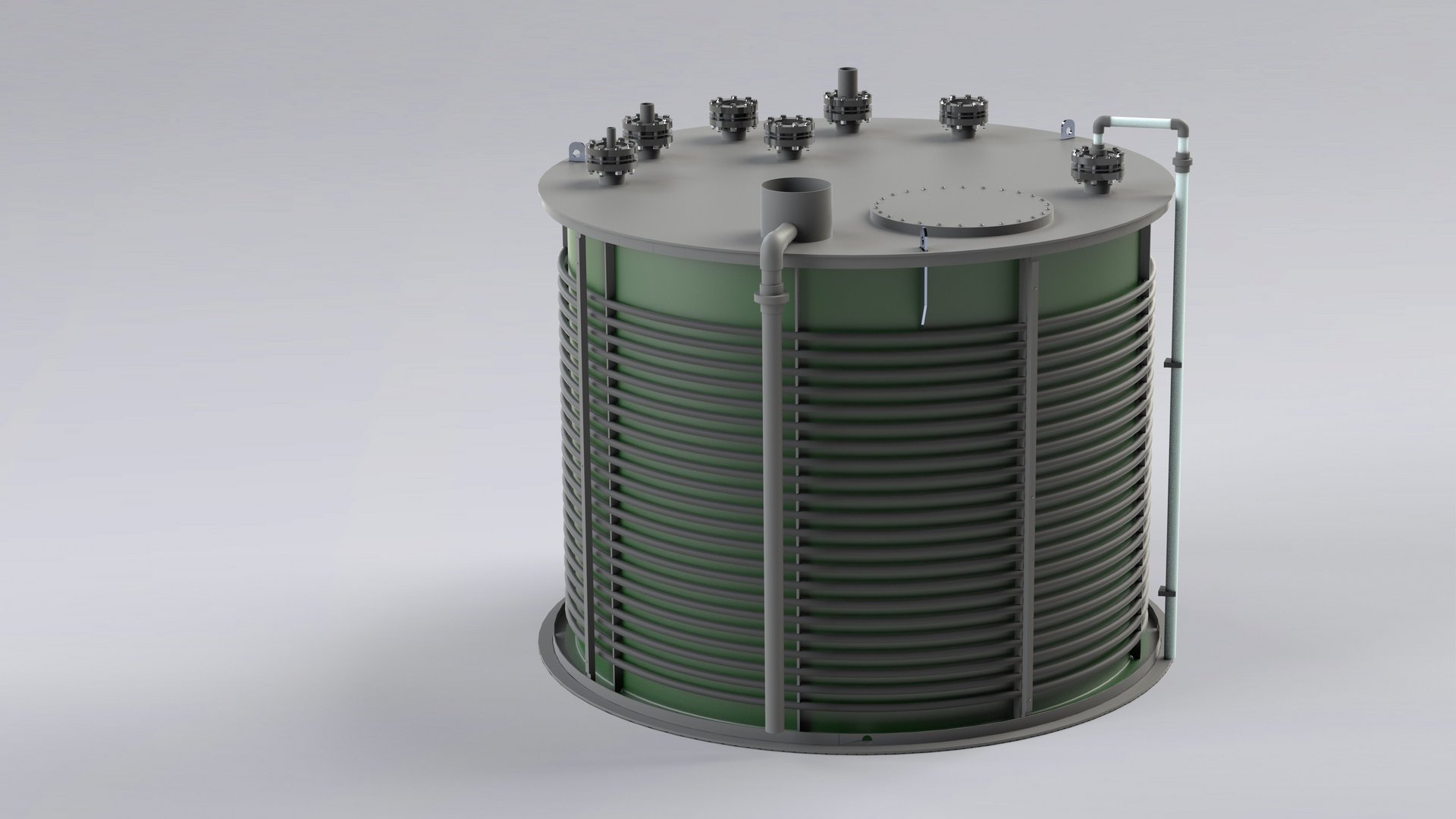 Certifierad lagringstank med kylkrets och isolering tillverkad av plast med GAP-beläggning – Colasit