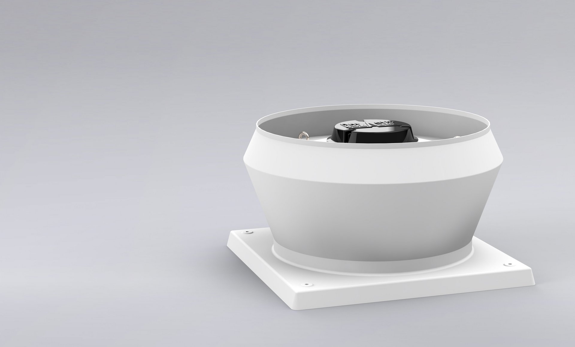 Takfläkt i plast med takmonteringsbas för frånluftsutsug från industribyggnader – Colasit