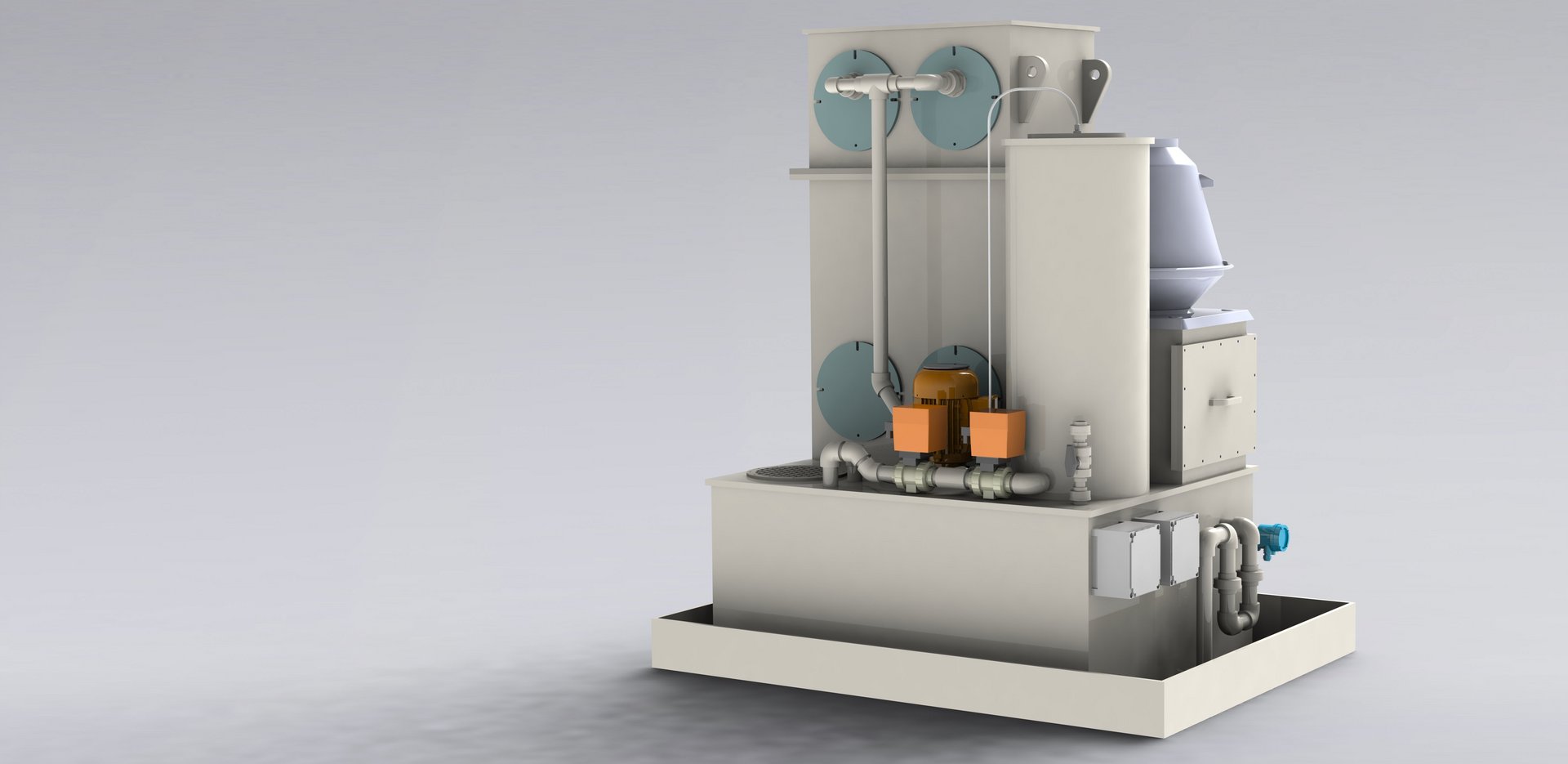 CANW-nödskrubber i plast för rengöring av ammoniakångor från kylsystem – Colasit