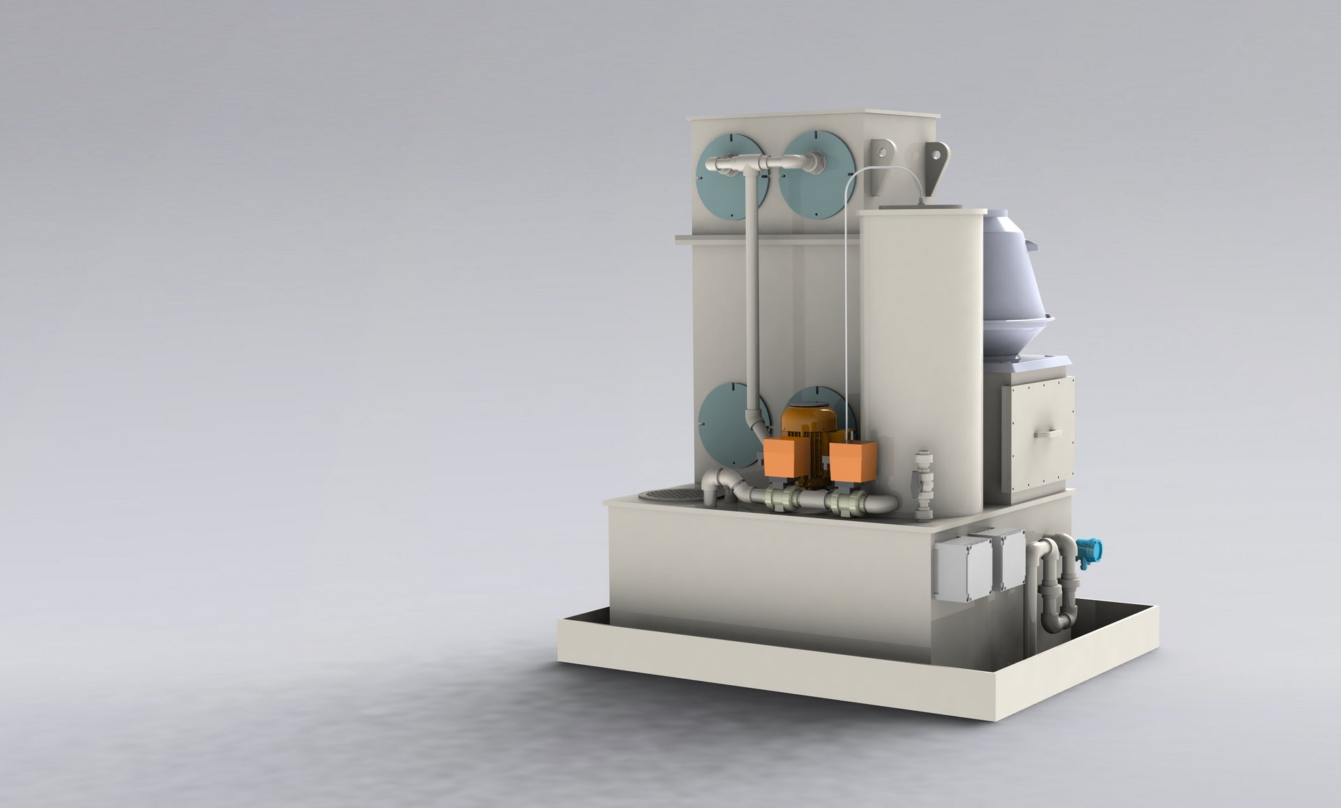 CANW-nödskrubber i plast för rengöring av ammoniakångor från kylsystem – Colasit