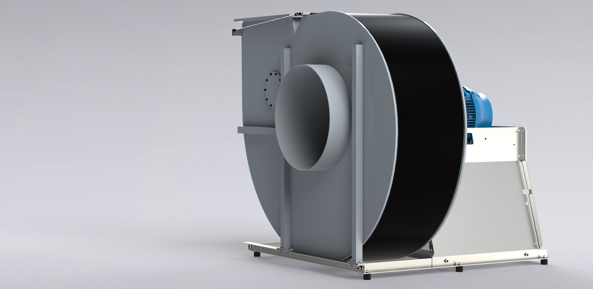 Fläktkonstruktion av plast för frånluft och korrosiva gaser – Colasit