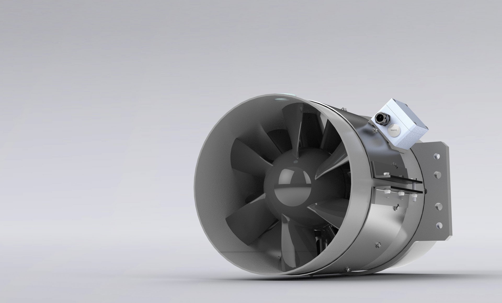 Specialfläkt av plast för aggressiv och korrosiv frånluft och gaser, för installation i våtskrubbrar – Colasit
