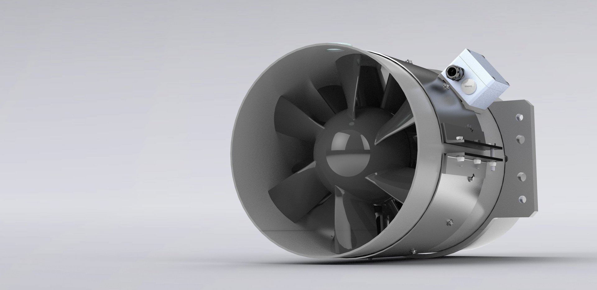 Specialfläkt av plast för aggressiv och korrosiv frånluft och gaser, för installation i våtskrubbrar – Colasit