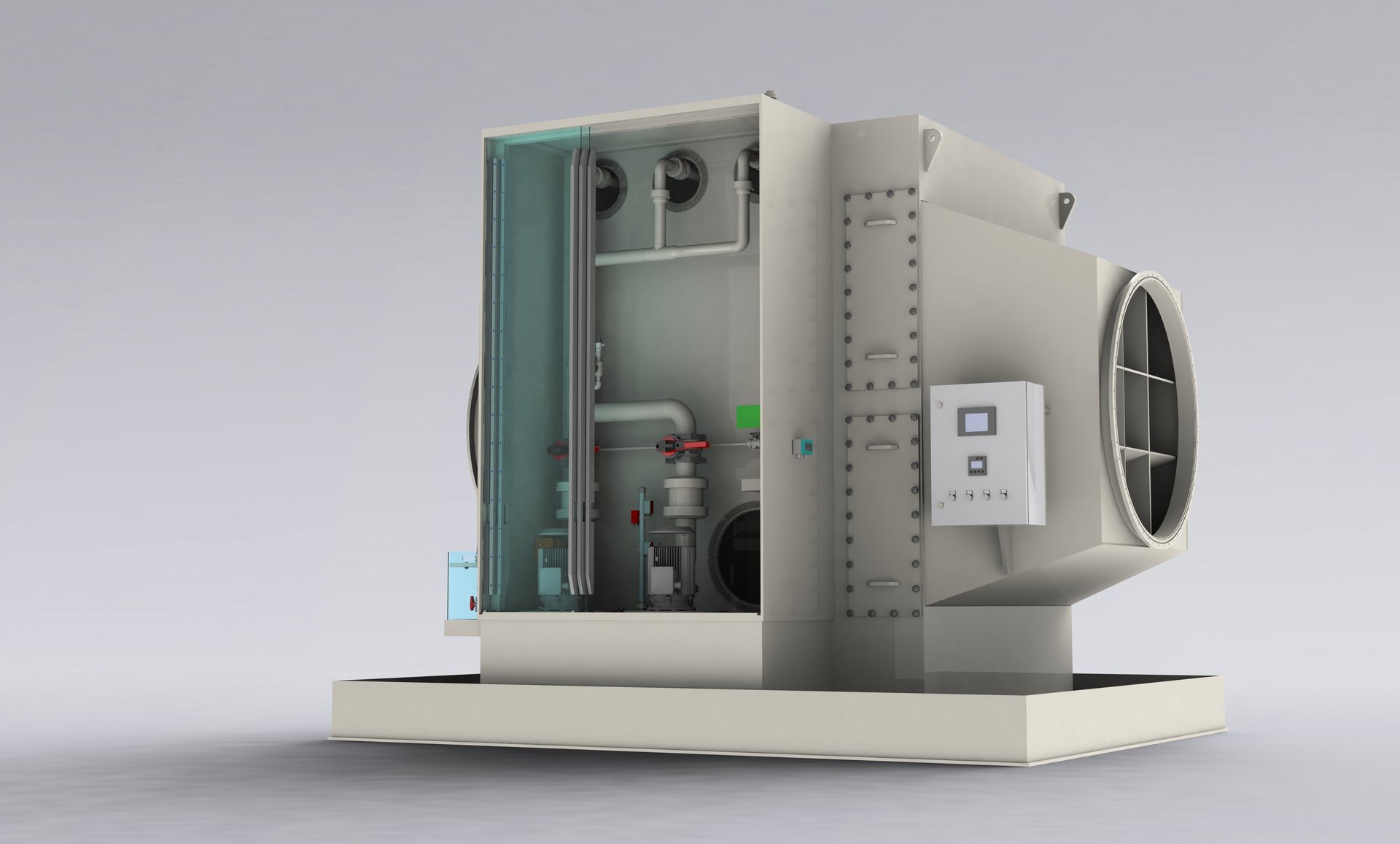 CRHE-tvärflödesskrubber i plast för frånluft och gaser för avskiljning av miljöfarliga ämnen – Colasit