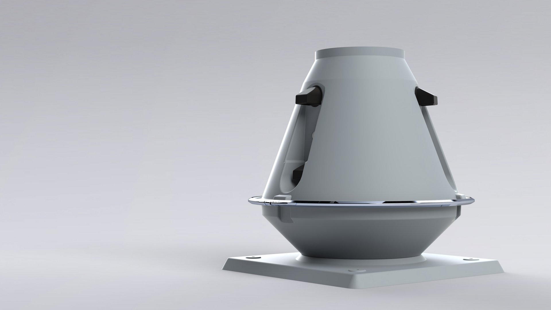 Takfläkt, takradialfläkt i plast för luftintag från byggnad, takinstallation – Colasit