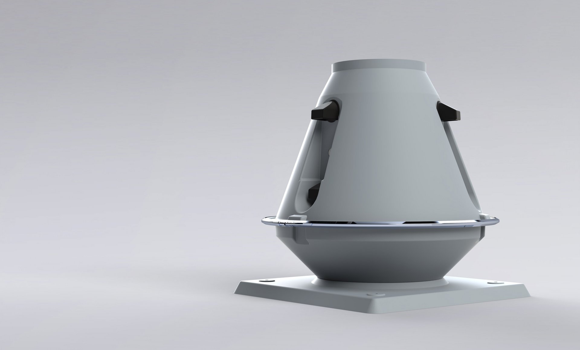 Takfläkt, takradialfläkt i plast för luftintag från byggnad, takinstallation – Colasit