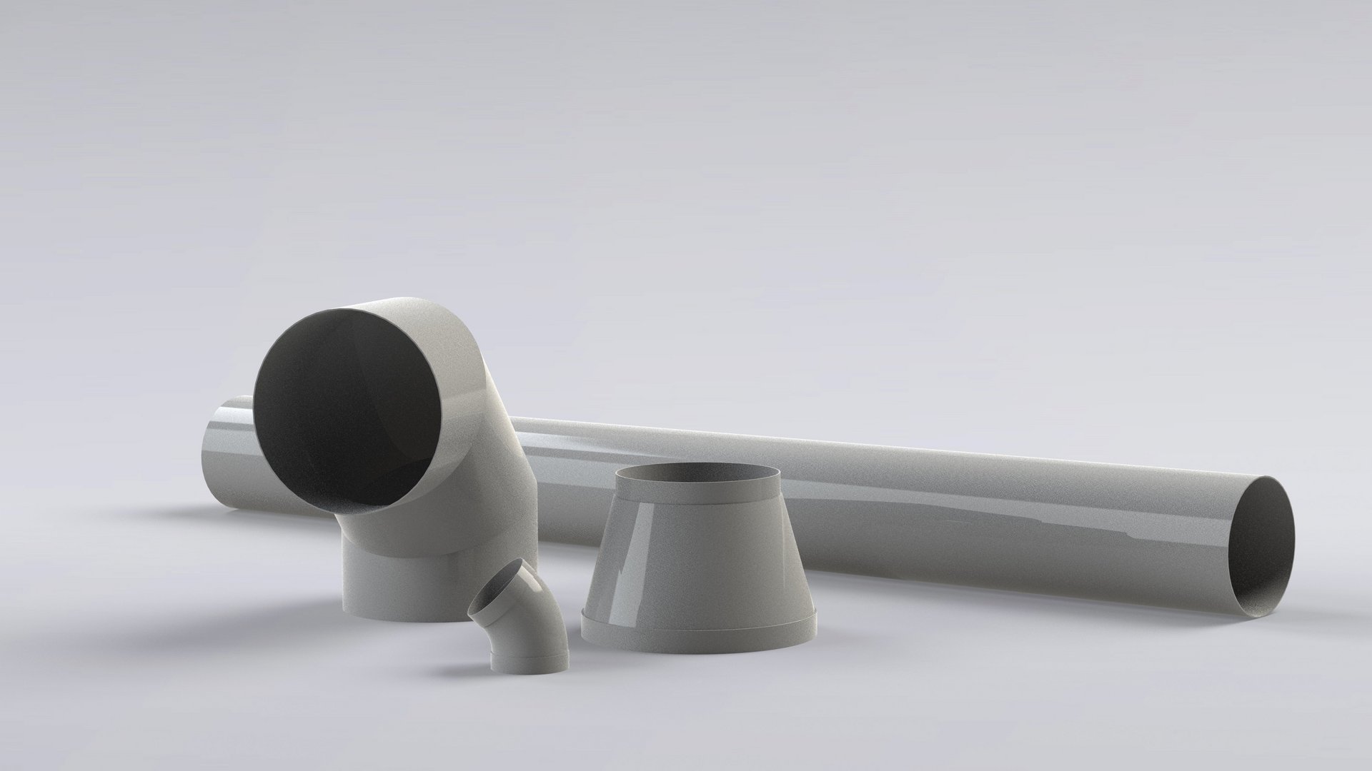 Ventilationskomponenter – runda ventilationskanaler och formgjutna plastdetaljer för frätande frånluft och gaser – Colasit