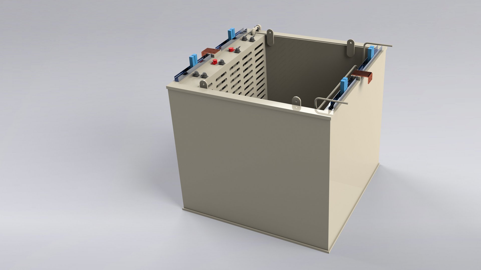 Galvaniseringstank med värme och värmeväxlare tillverkad helt i plast för galvaniseringsindustrin – Colasit