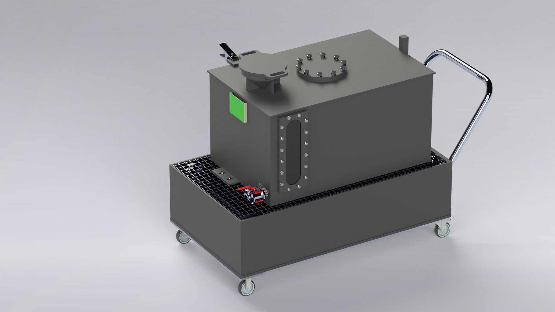 Mobil ATEX-container av elektriskt ledande plast för den kemiska industrin – Colasit