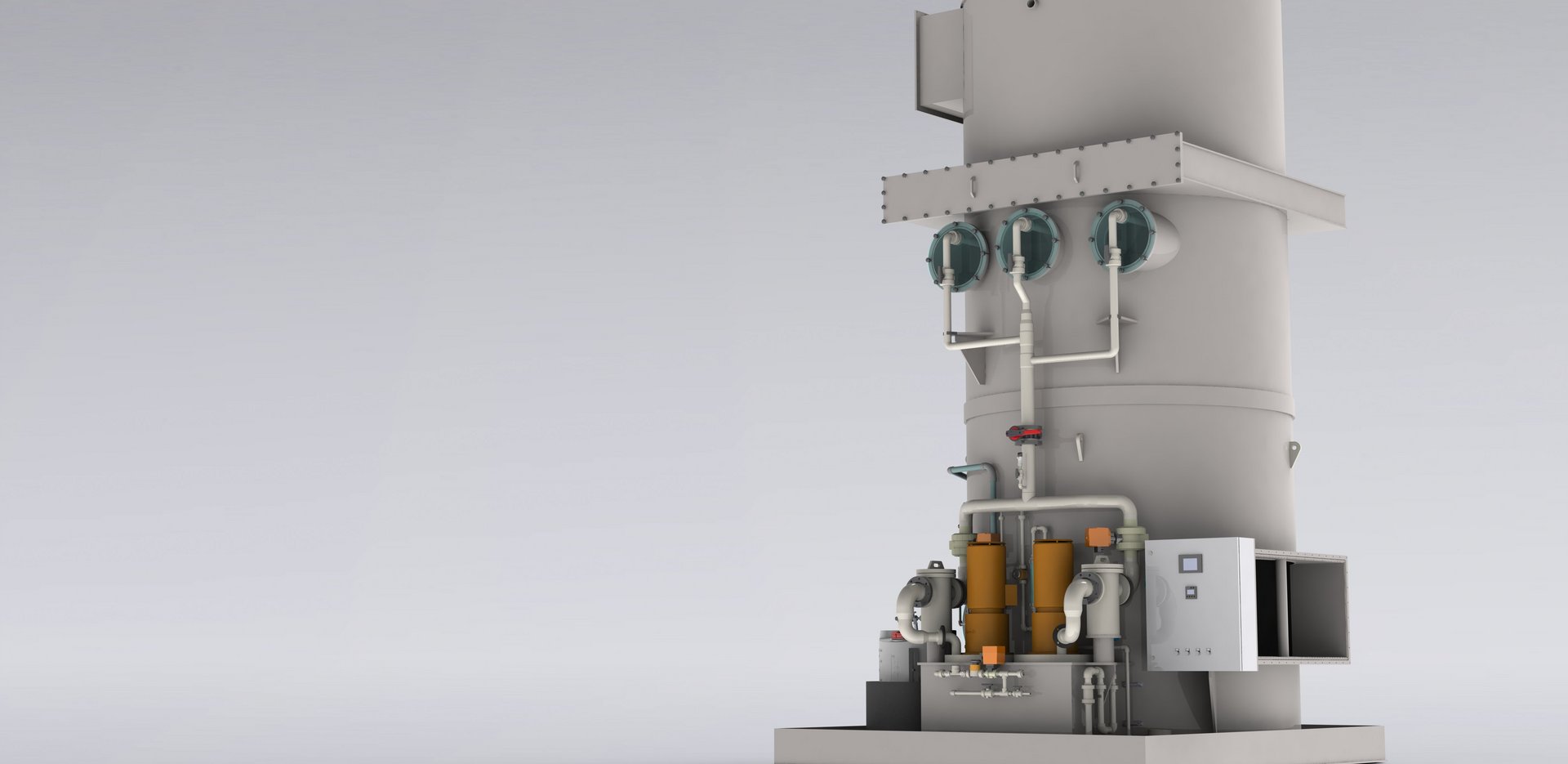 CRVE-motströmsskrubber i plast för frånluft och gas för avskiljning av miljöfarliga ämnen – Colasit