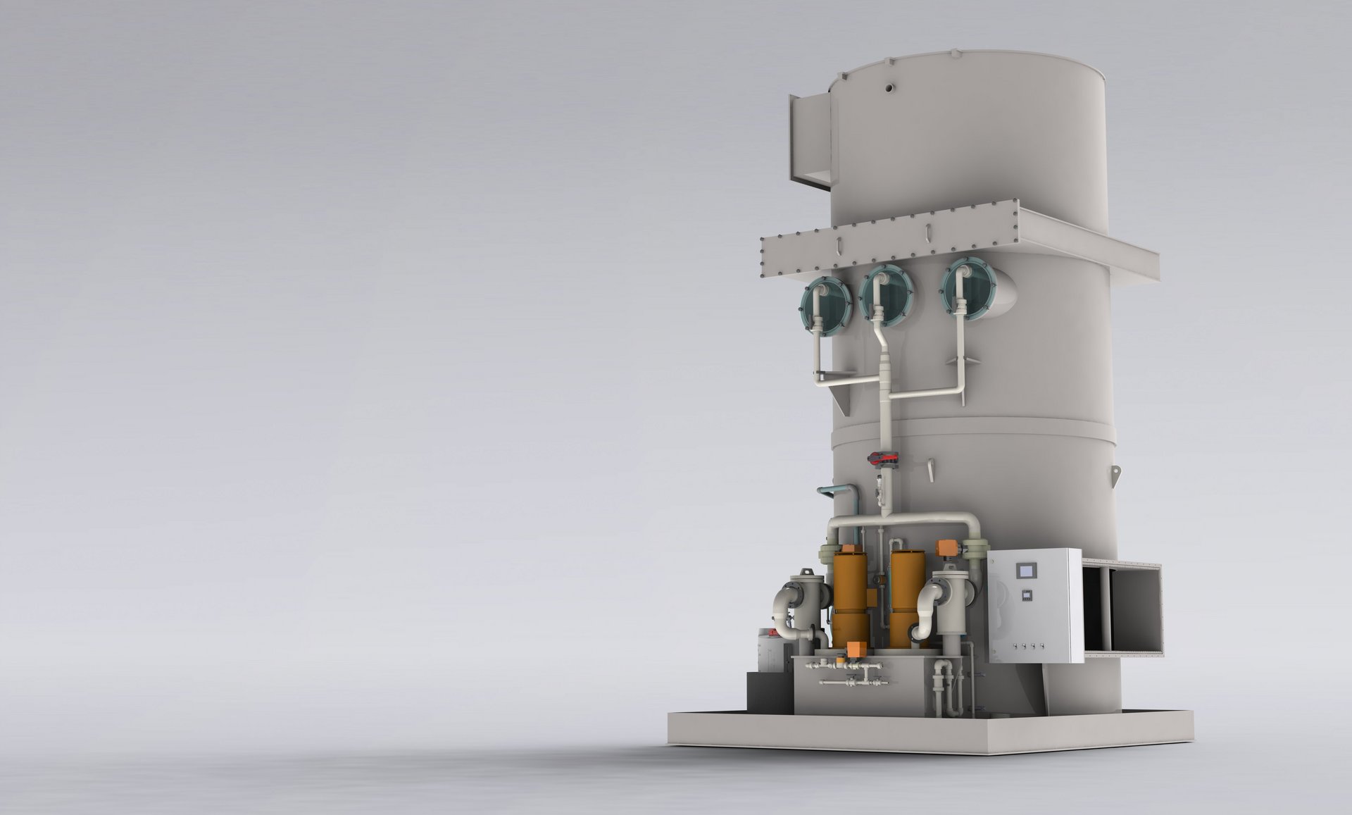 CRVE-motströmsskrubber i plast för frånluft och gas för avskiljning av miljöfarliga ämnen – Colasit