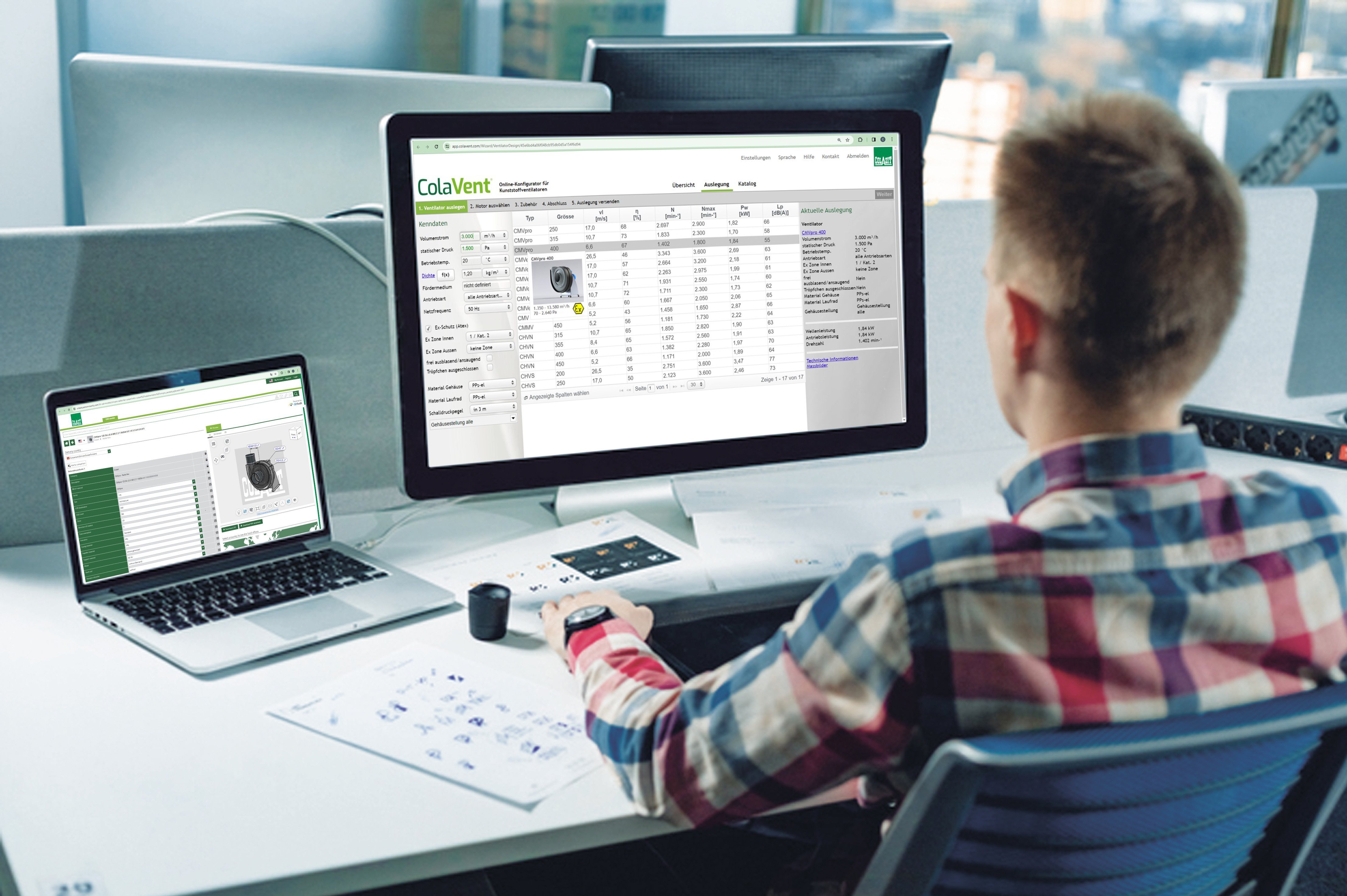 Colavents urvalsprogram för industrifläktar – Colasit