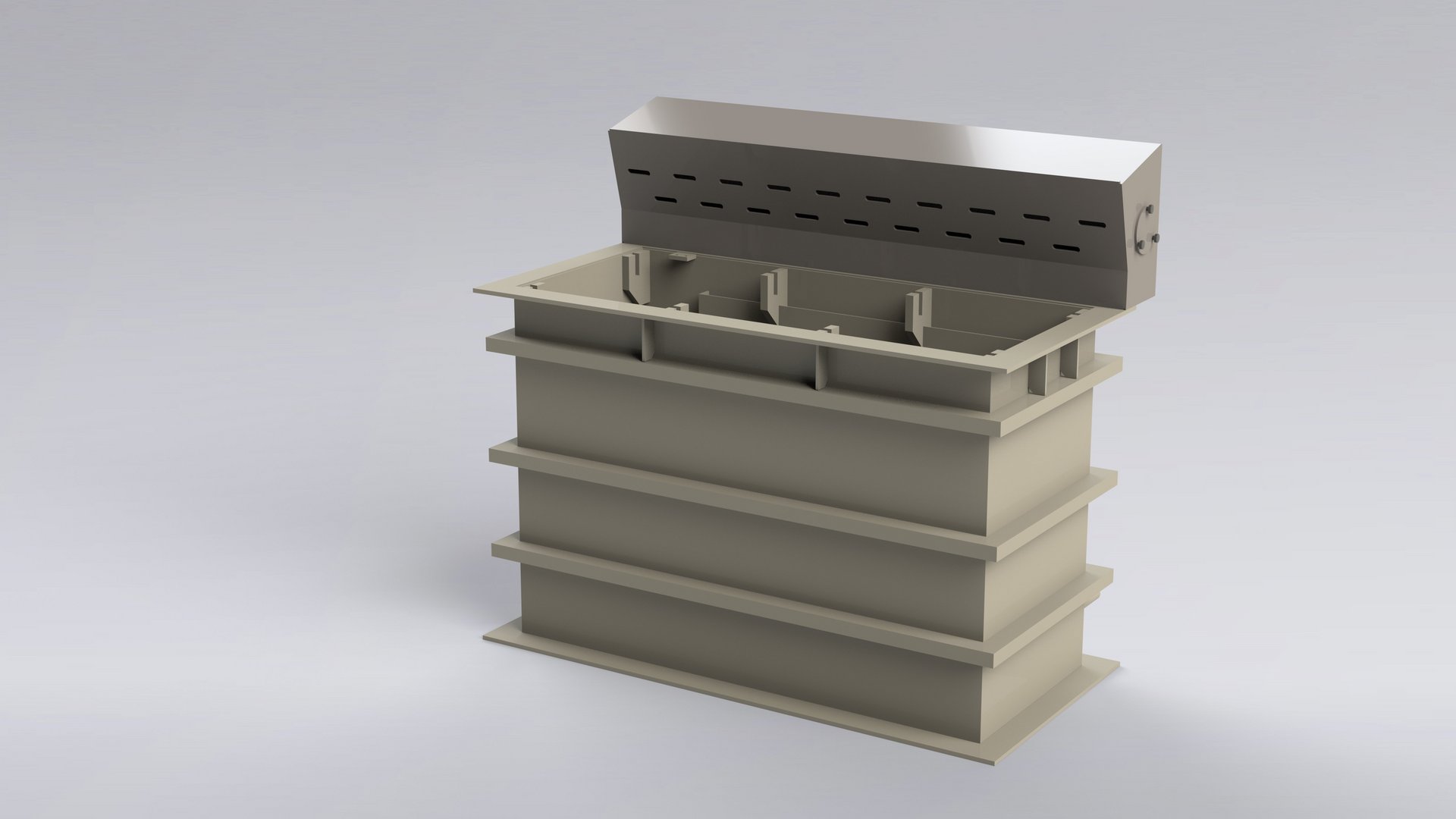 Plastbehållare, rektangulära plasttråg för galvaniseringsindustri, anodiseringsindustri – Colasit