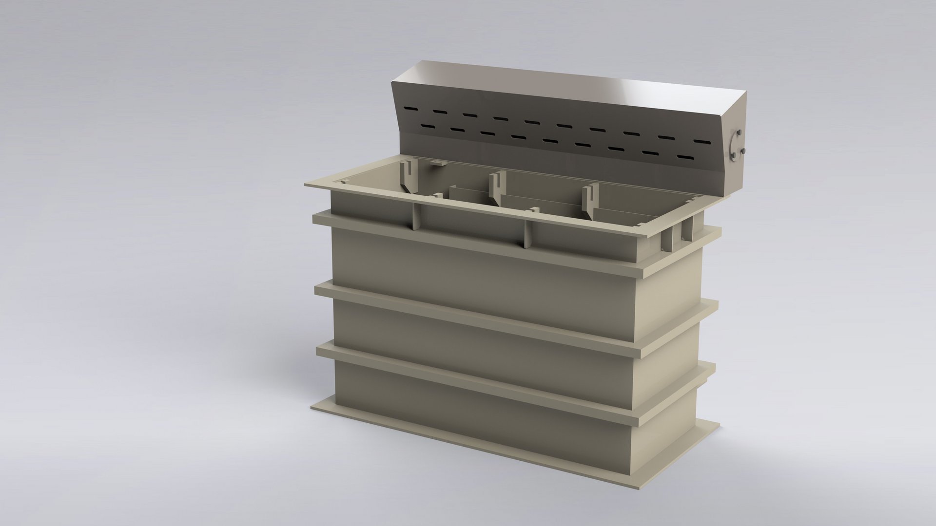 Plastbehållare, rektangulära plasttråg för galvaniseringsindustri, anodiseringsindustri – Colasit